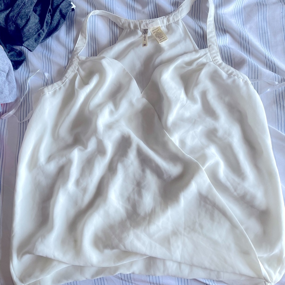 Dressy white tank top